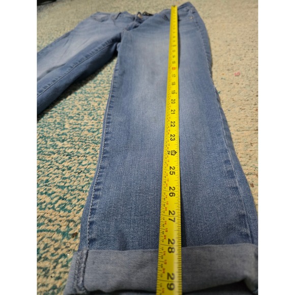 Nine West Chrystie Capri Women's Blue Denim Jeans Size 6 Cuffed Crop Casual (C) - Picture 4 of 6